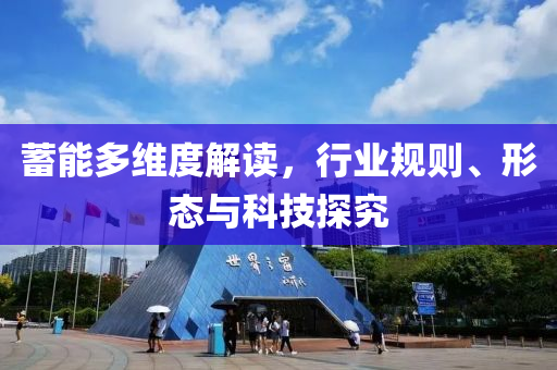 蓄能多維度解讀,行業規則、形態與科技探究